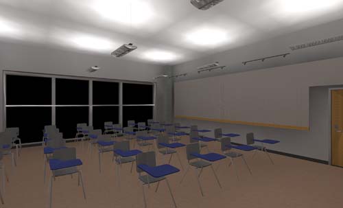 classroom - lighting distribution