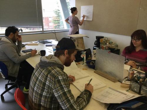 IARc Students Working in Studio